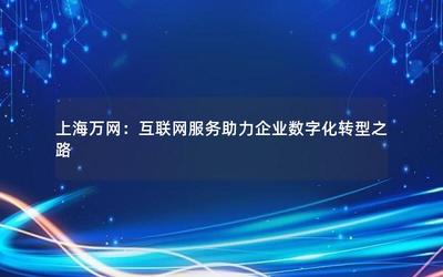 上海万网:互联网服务助力企业数字化转型之路